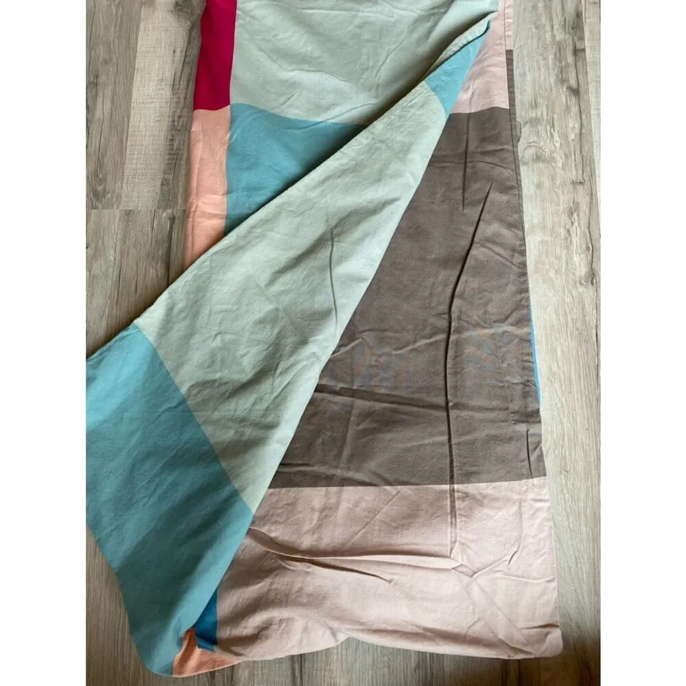 IKEA Cotton Duvet Cover in Multi-Colored Squared